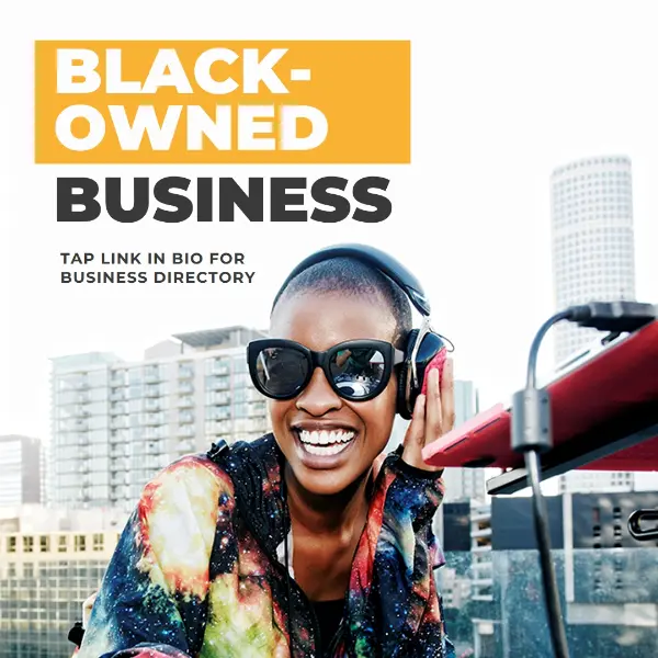 Celebrate Black-owned businesses white modern-bold