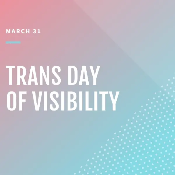 Honoring trans visibility pink modern-geometric-&-linear