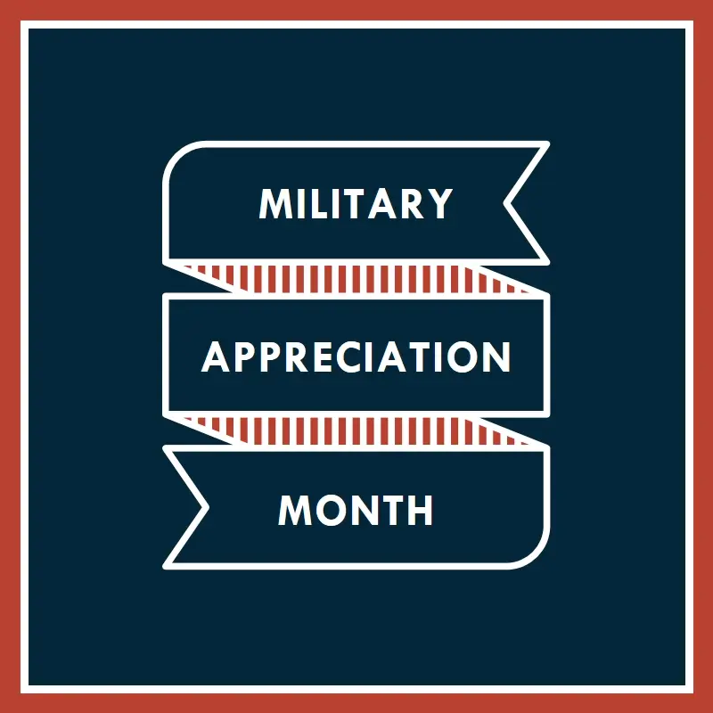 Celebrating Military Appreciation Month blue modern-simple