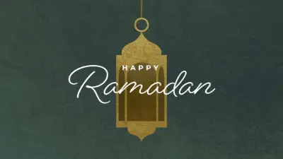 Welcome Ramadan green modern-simple