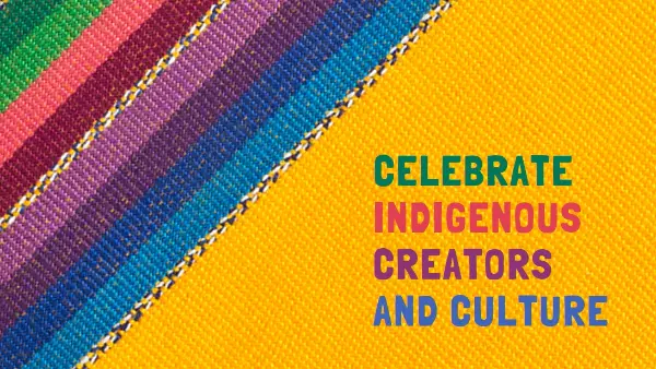 Celebrate Indigenous creators yellow organic-simple