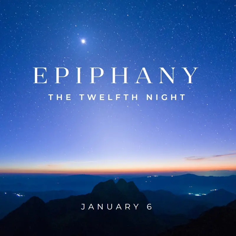 Celebrating Epiphany blue modern-simple