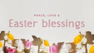 Easter peace and love gray modern-simple