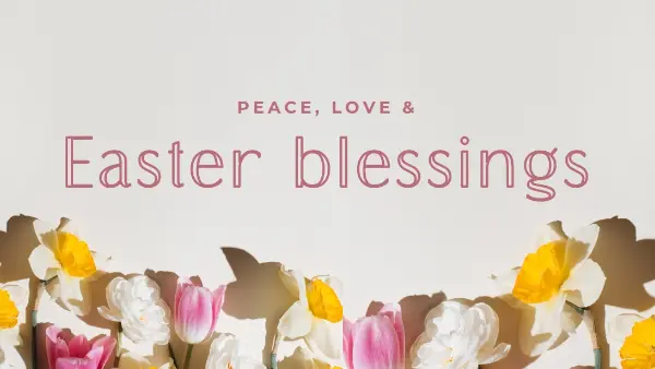 Easter peace and love gray modern-simple