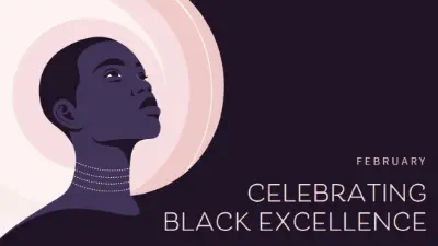 Celebrating Black excellence purple whimsical-color-block