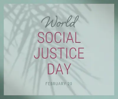 World Social Justice Day green modern-simple