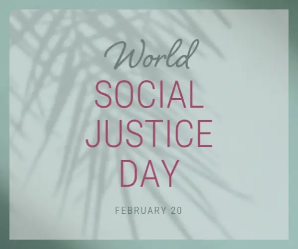 World Social Justice Day green modern-simple