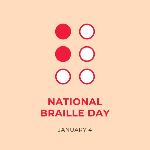 Celebrating Braille Day yellow modern-bold