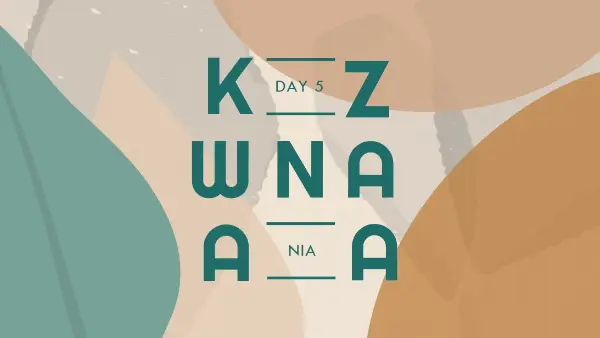 Nia for Kwanzaa brown organic-simple