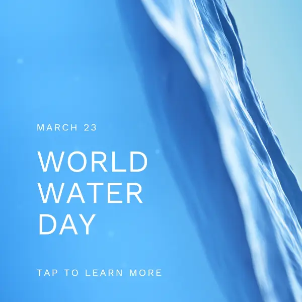 World Water Day blue modern-simple