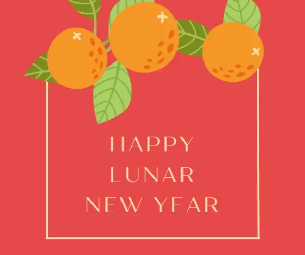 Cheer for Lunar New Year red modern-simple