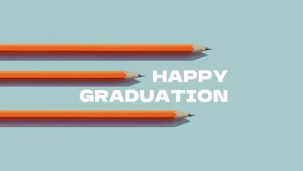 Happy graduation blue modern-bold