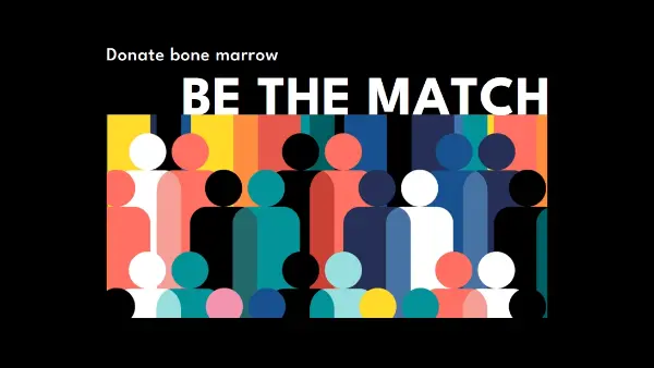 Become a bone marrow donor black modern-bold