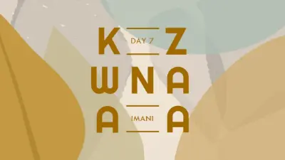 Imani for Kwanzaa brown organic-simple