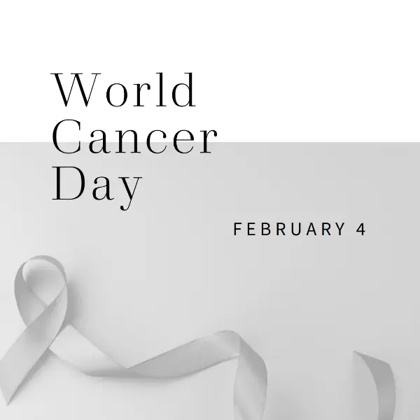 Observing World Cancer Day gray modern-simple