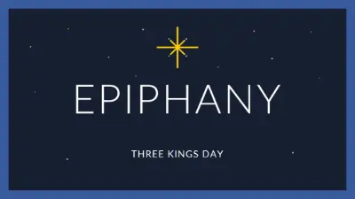 Observing Epiphany blue modern-simple