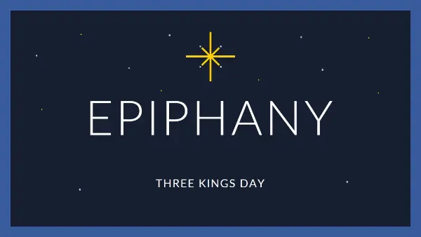 Observing Epiphany blue modern-simple