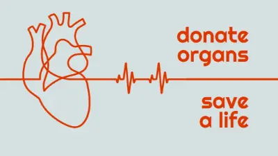 Become an organ donor blue whimsical-line
