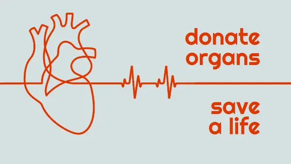 Become an organ donor blue whimsical-line