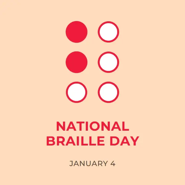 Celebrating Braille Day yellow modern-bold