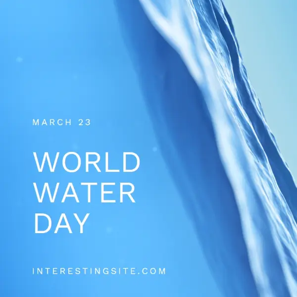 World Water Day blue modern-simple