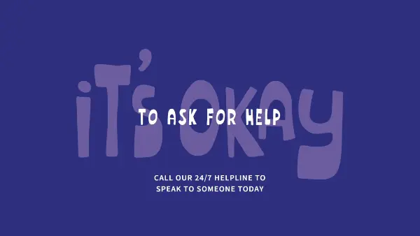 It's okay to ask for help purple whimsical-color-block