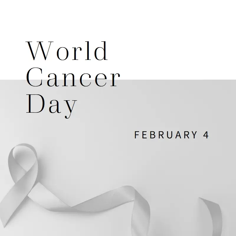 Observing World Cancer Day gray modern-simple