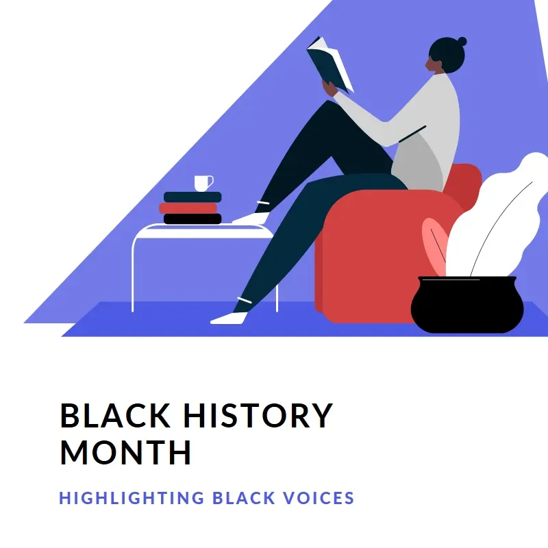 Highlighting Black voices white modern-color-block