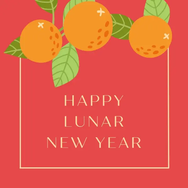 Cheer for Lunar New Year red modern-simple