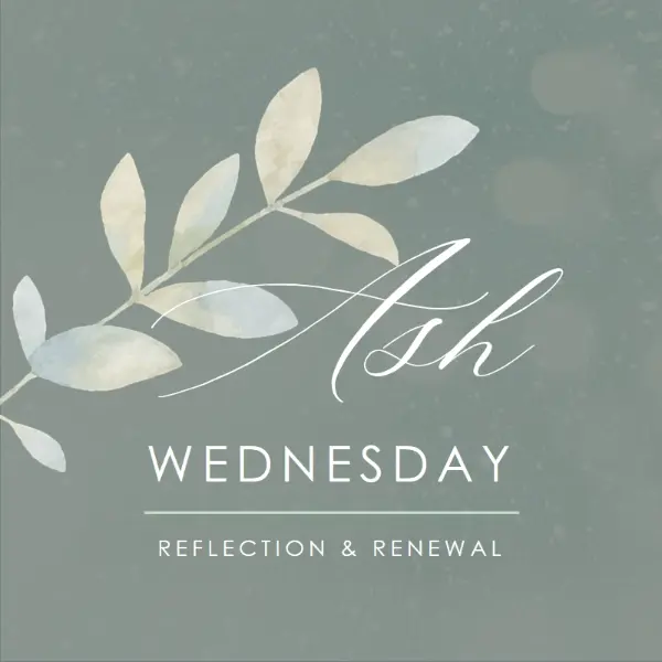 Celebrating Ash Wednesday gray modern-simple