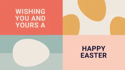 Happy Easter to you and yours orange modern-color-block