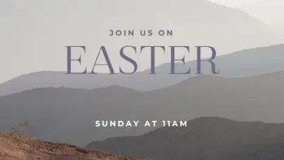 Join us Easter Sunday gray modern-simple