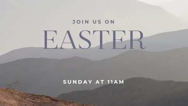 Join us Easter Sunday gray modern-simple