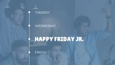 Happy Friday Junior! blue modern-simple