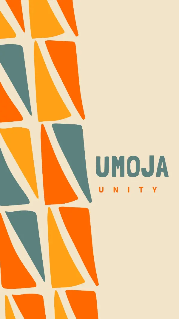 Celebrating Umoja brown whimsical-color-block
