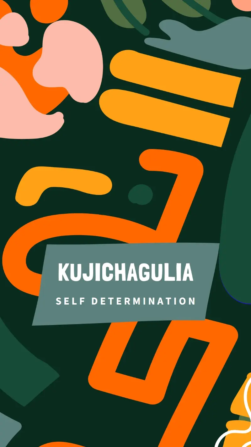 Honoring Kujichagulia green whimsical-color-block