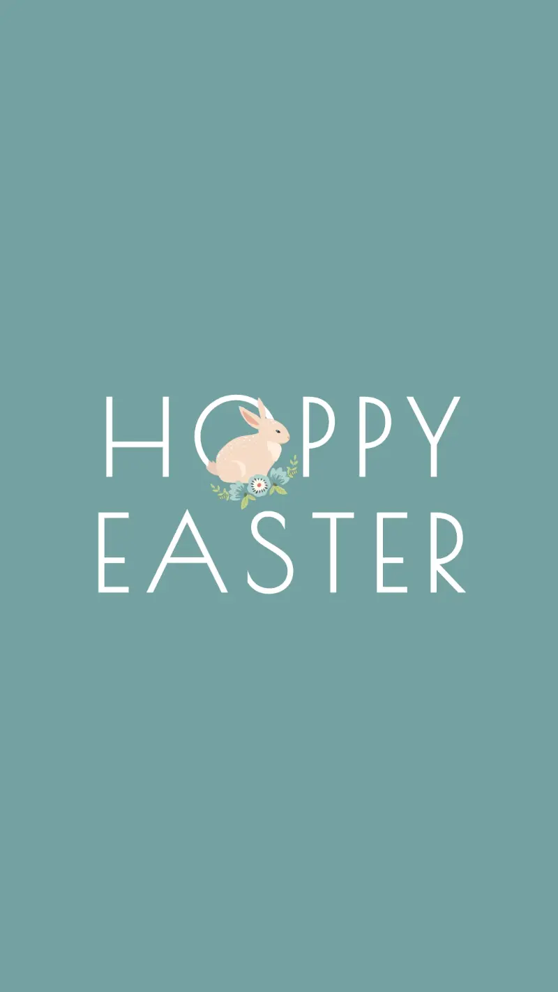 Hoppy Easter green modern-simple