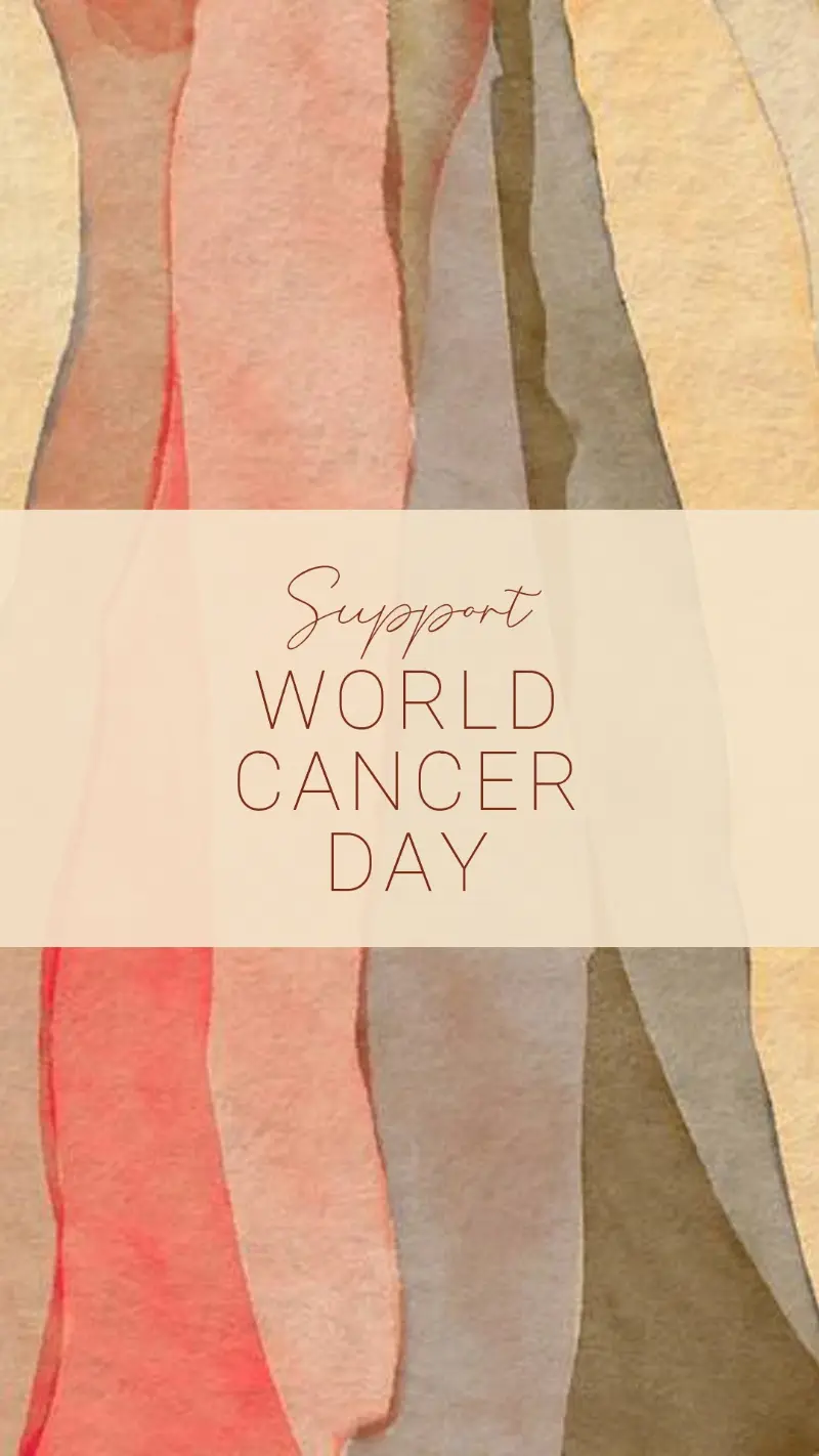 Supporting World Cancer Day yellow modern-simple