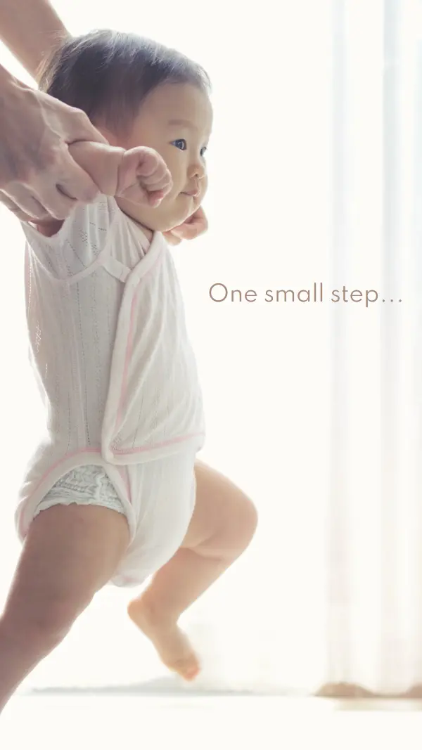 Baby steps white modern-simple