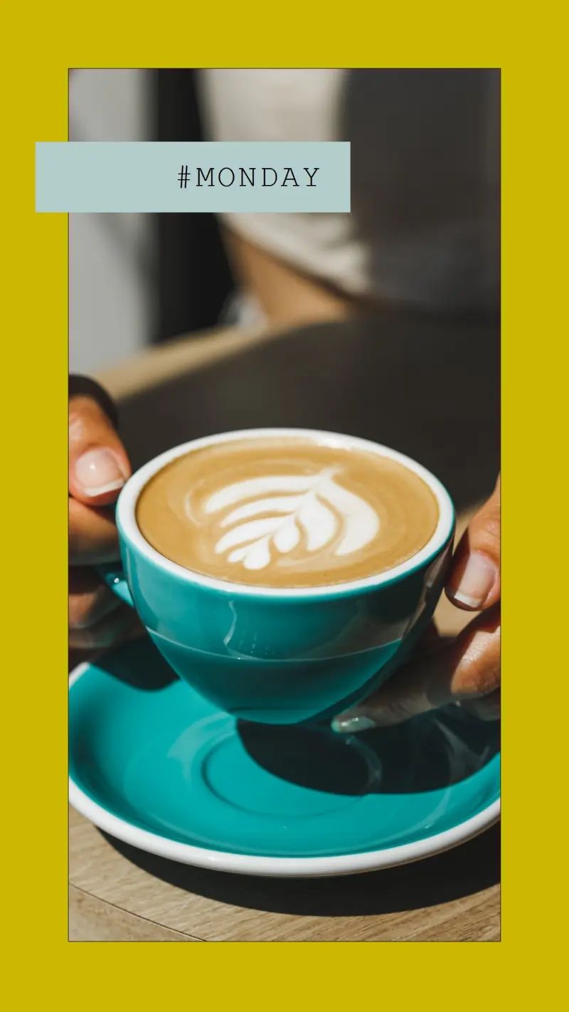 Thanks a latte yellow modern-bold