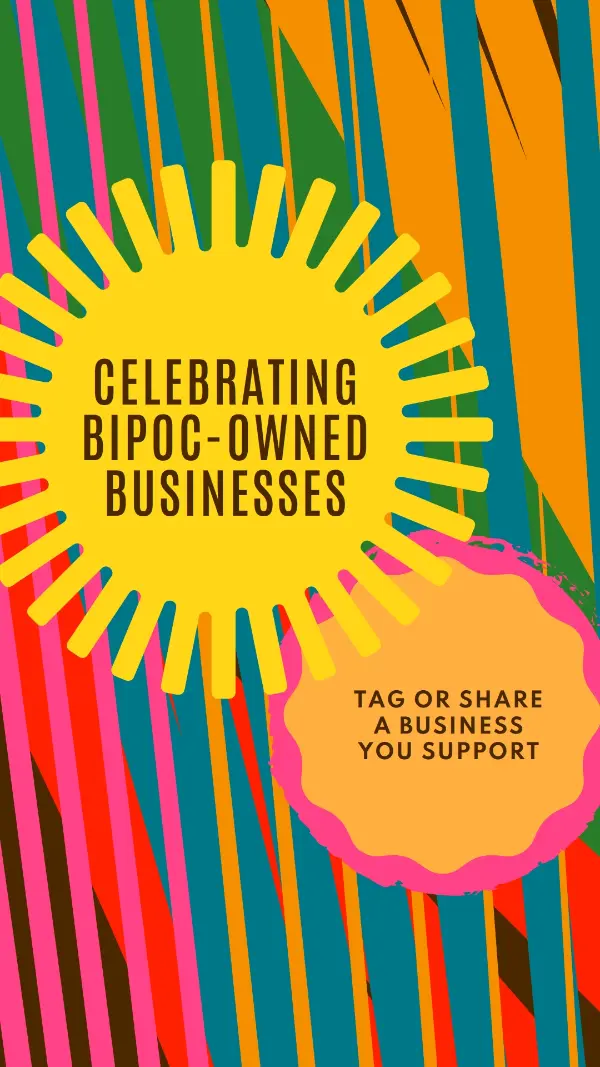 Celebrate BIPOC-owned businesses yellow modern-color-block