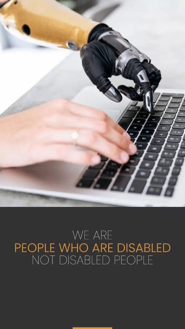 People with disabilities awareness gray modern-simple