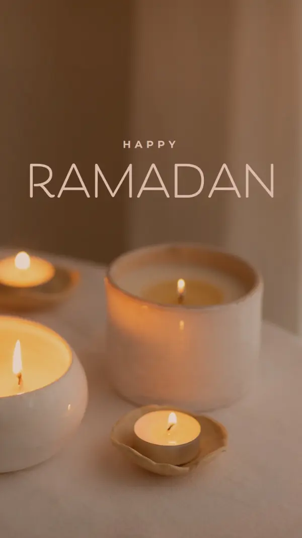 Happy Ramadan brown modern-simple