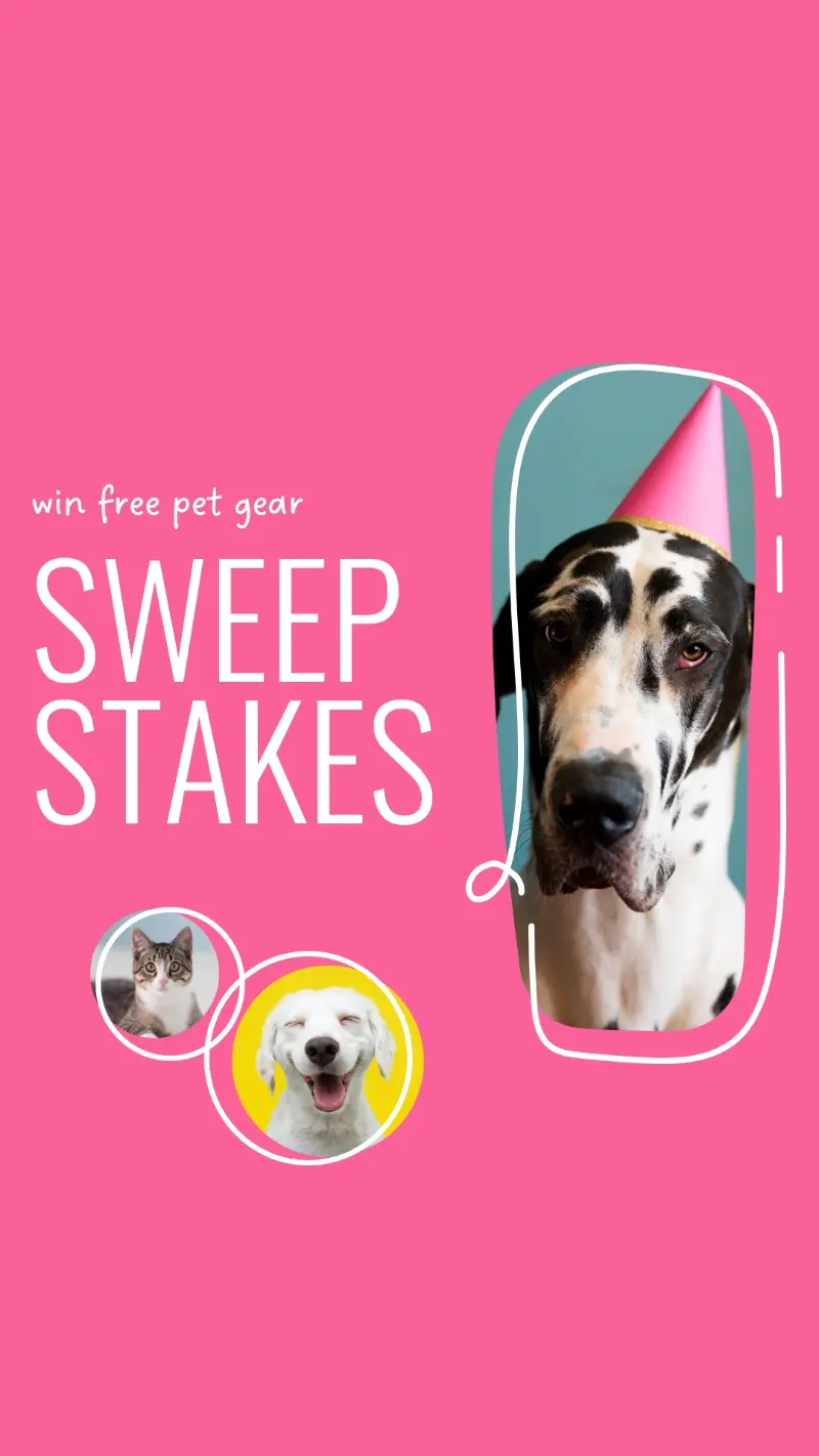 Super sweepstakes pink whimsical-line