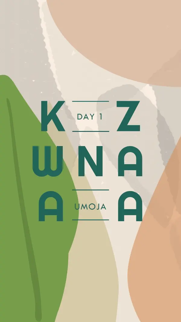 Umoja for Kwanzaa brown organic-simple