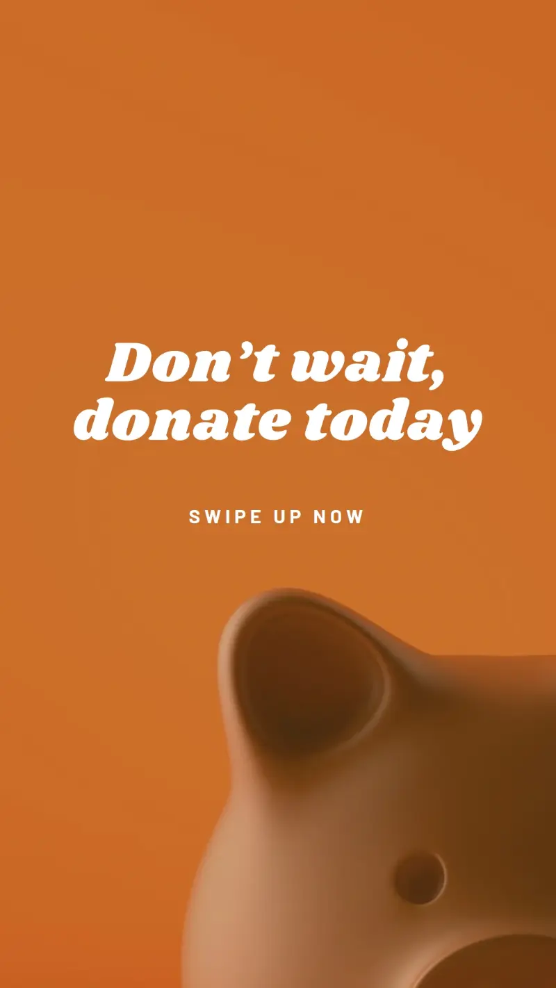 Don't wait, donate orange modern-simple