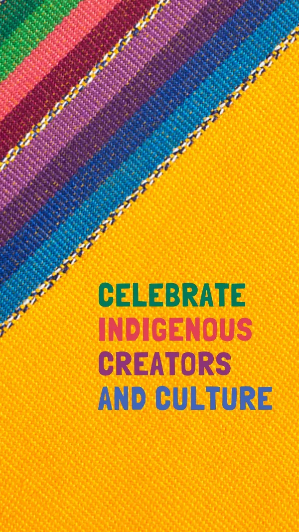 Celebrate Indigenous creators yellow organic-simple