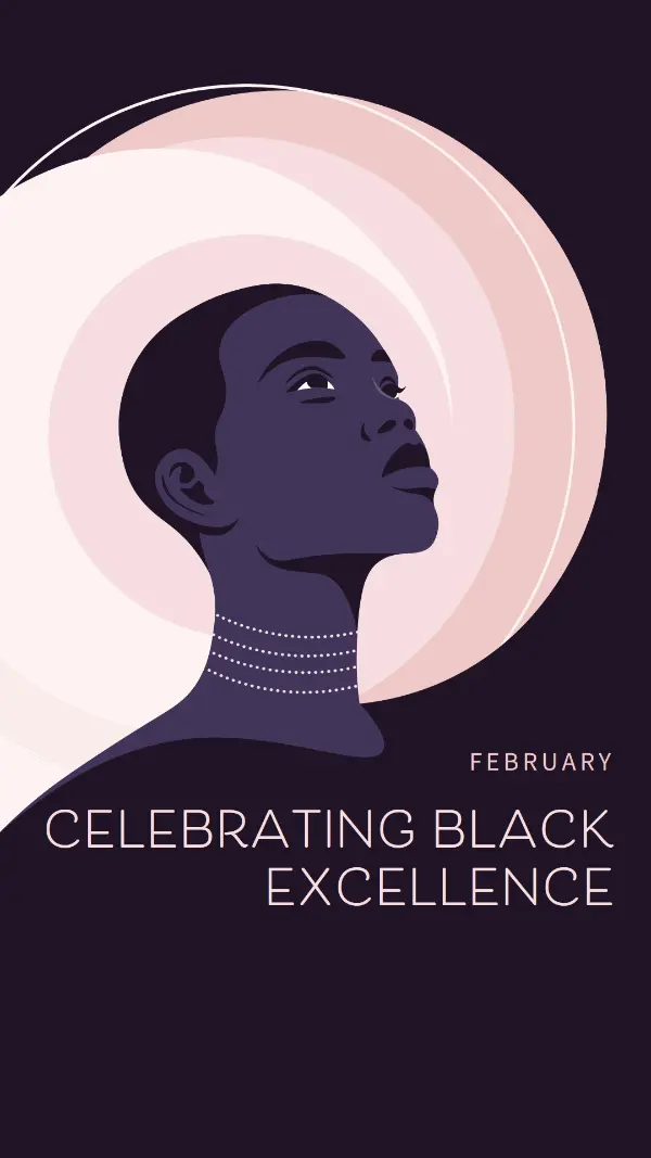 Celebrating Black excellence purple whimsical-color-block