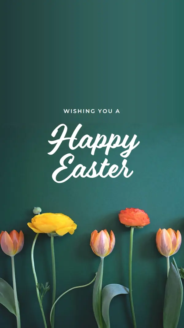 Wish you a happy Easter green modern-simple