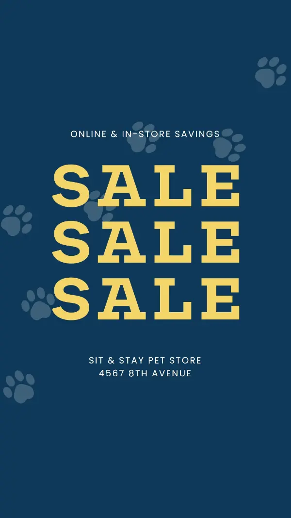 Pet sale blue modern-simple